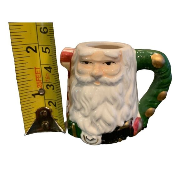 VINTAGE Ceramic 8pc MIniature Santa Claus Christmas TEA SET Replacement READ - Picture 4 of 11
